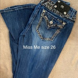 Miss Me boot cut jeans.  Size 26.